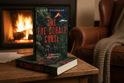 The Cobalt Curse lighter with visible spine